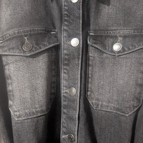 Rails | Petersen Belted Denim Shirt Jacket In Eclipse - Picture 4 of 9